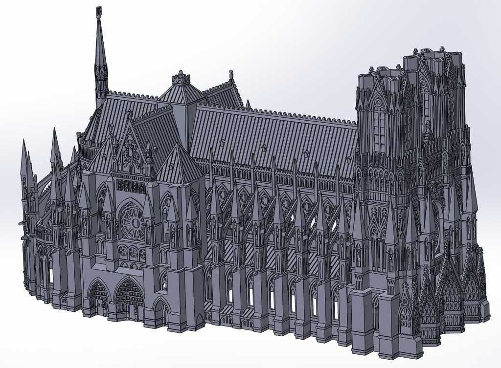 Machete monumente istorice -Catedrala Notre-Dame din Paris(Puzzle 3d)