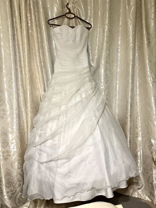 Rochie mireasa masura 38-40, organza, tulle, tafta