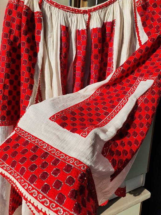 Costum Rucar/Muscel cu fir metalic (Camasa cu fir Rucar)