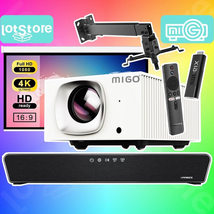 Большой комплект XIAOMI 4K MIGO домашний кинотеатр проектор для дома