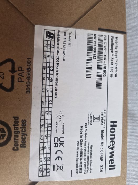 URGENT  Vand scan Honeywell