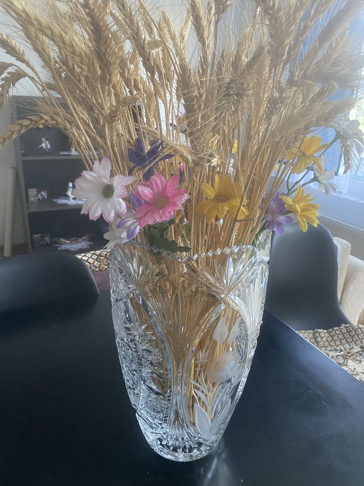 vand vaza din cristal si scrumiera