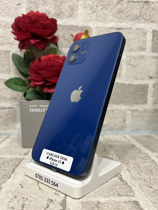  Carcasă iPhone 12 NEGRU / ALBASTRU / ROȘU (Originală) 