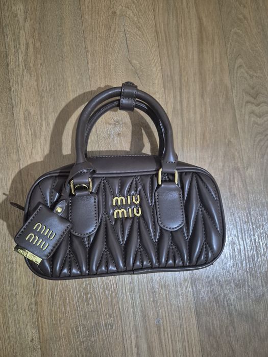 Сумка miu miu, коричневая