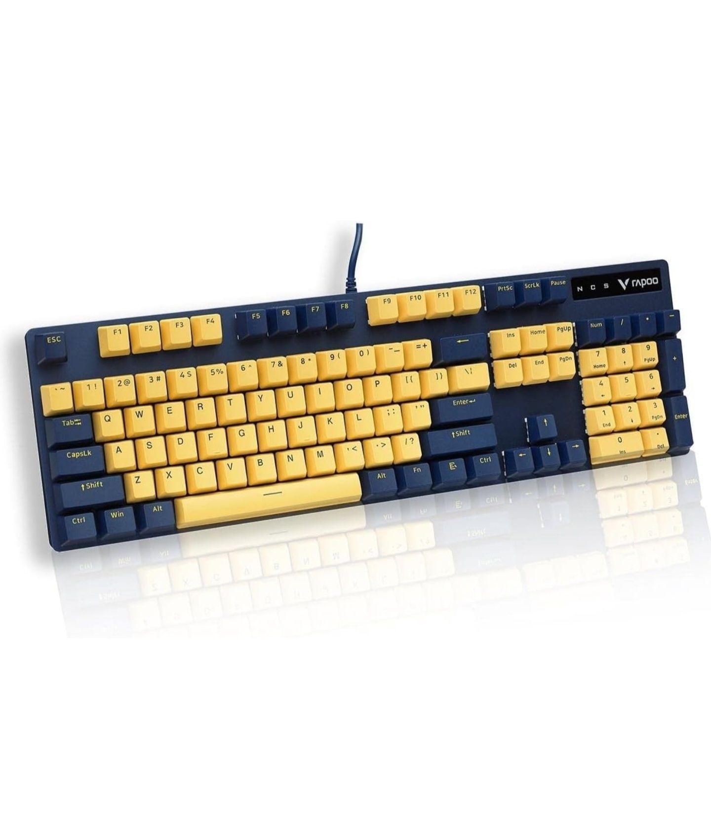 Игровая клавиатура RAPOO V500PRO Cyan Blue, голубой