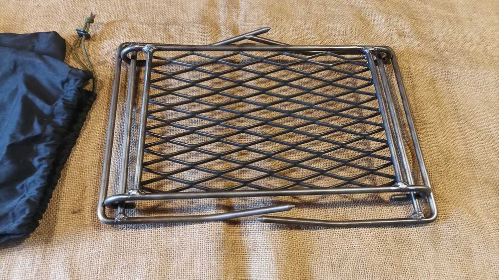 Gratar pliabil camping, bushcraft, 30x20cm