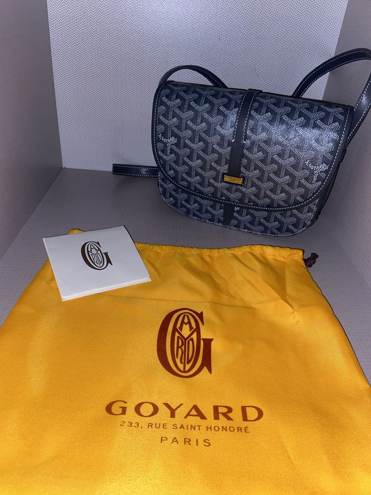 100% PIELE Goyard belvedere PM Grey/Blue/Green