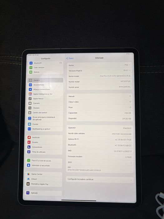 iPad Pro 12.9" M2 6th Gen 2022 256GB Cellular