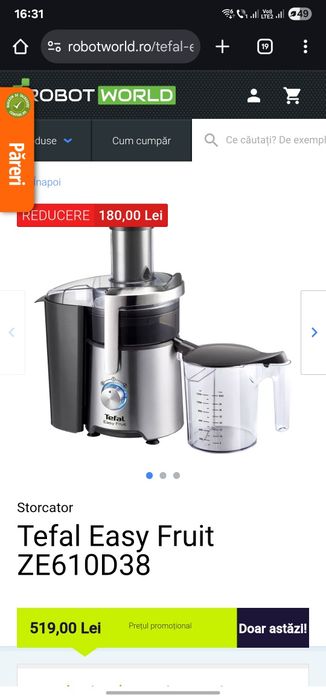 Storcător de fructe Tefal easy fruit