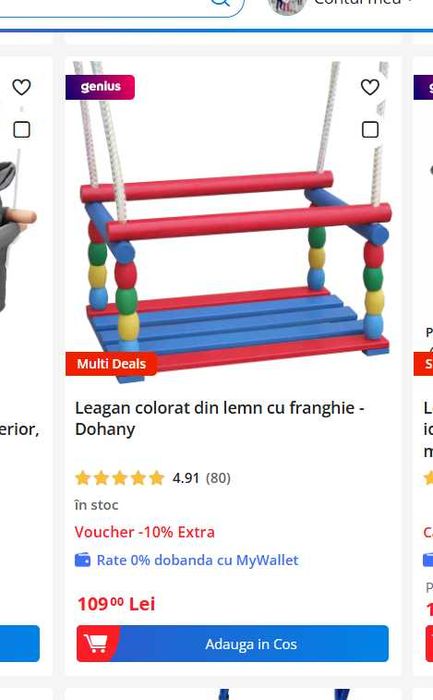 Leagan din lemn. Ca nou.