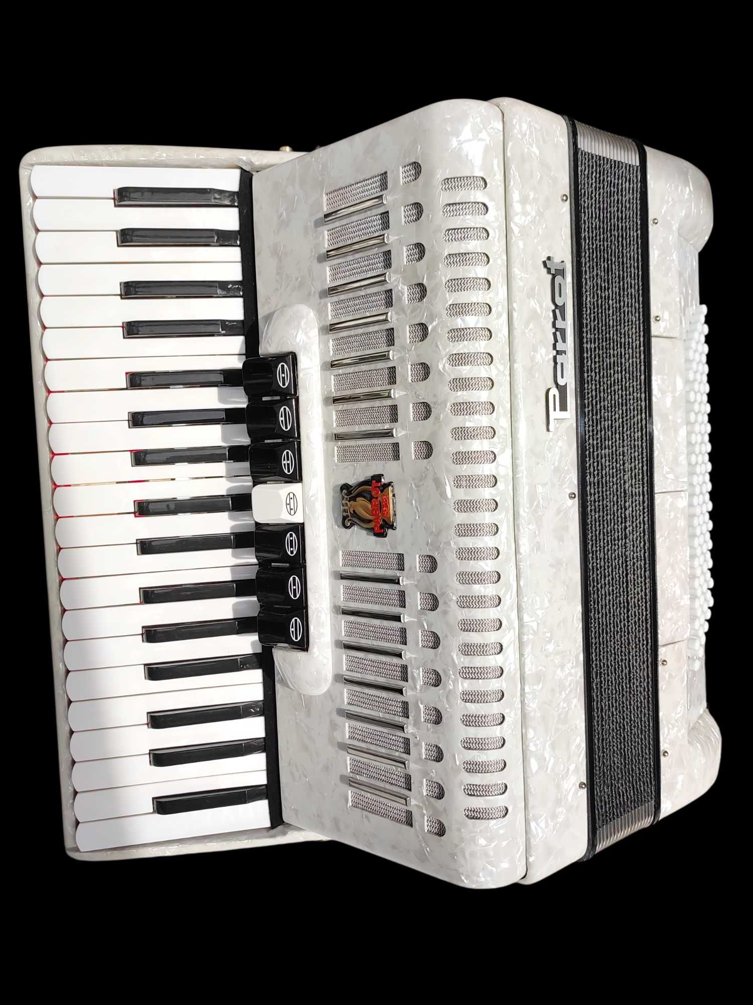 Acordeon Parrot 1310 96 basi alb