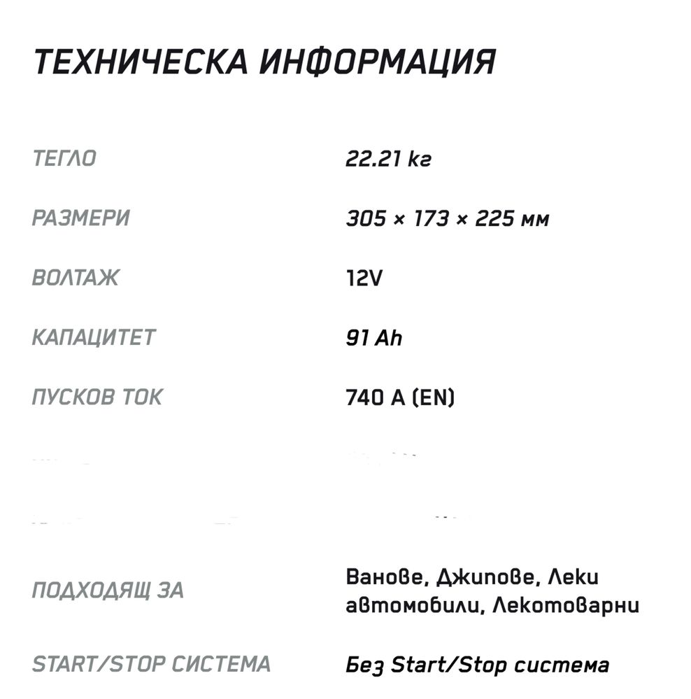 Чешки Акумулатор PERION
