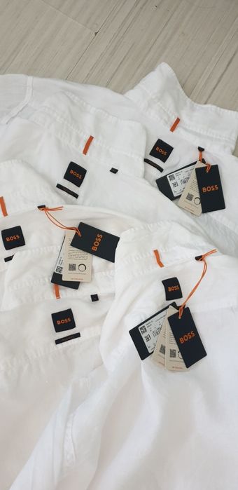 Hugo Boss Len Regular Fit / M L XL 2XL ОРИГИНАЛ! Мъжки Ленени Ризи