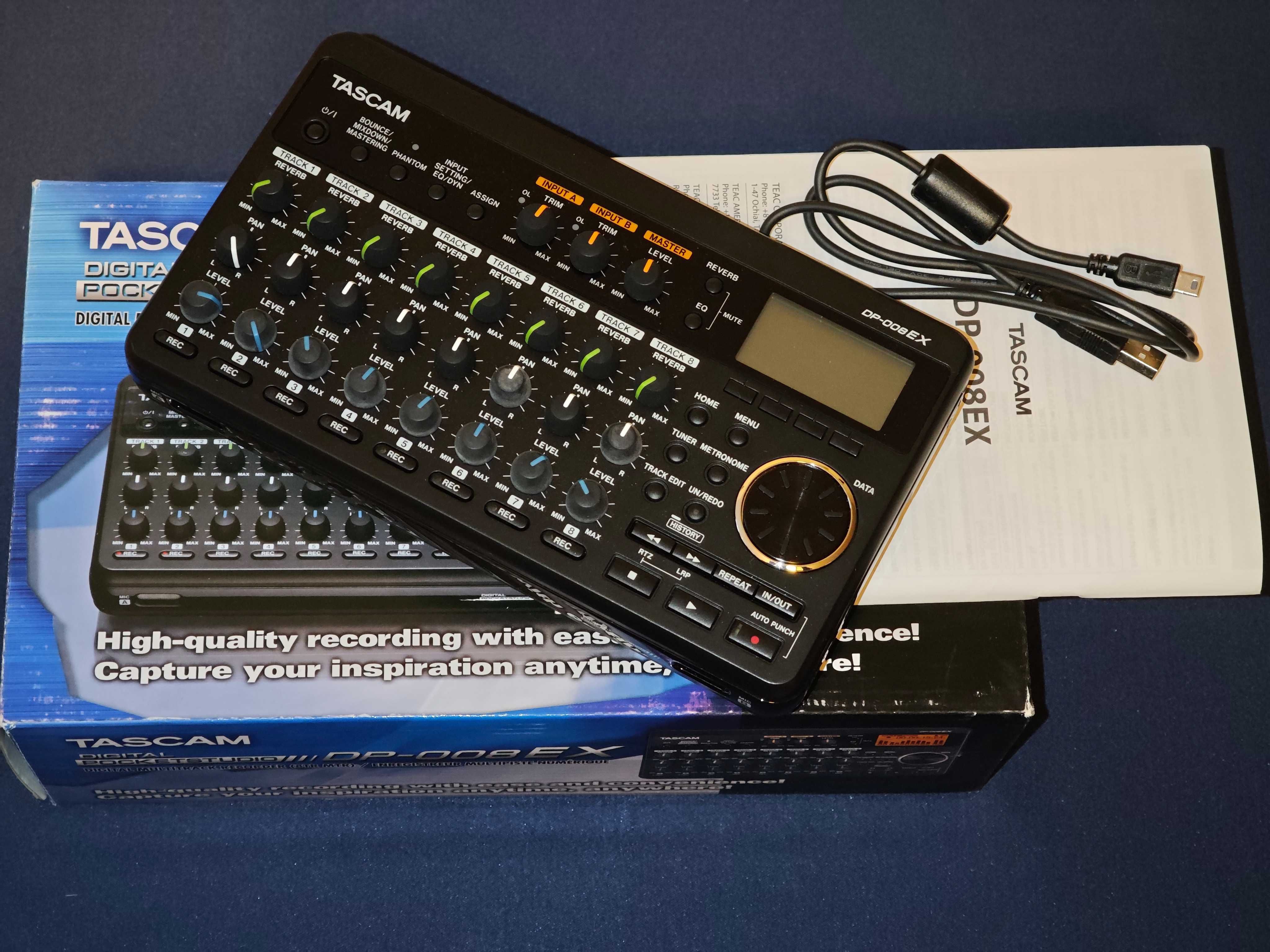 8 канално звукозаписно джобно студио TASCAM DP-008EX (New)