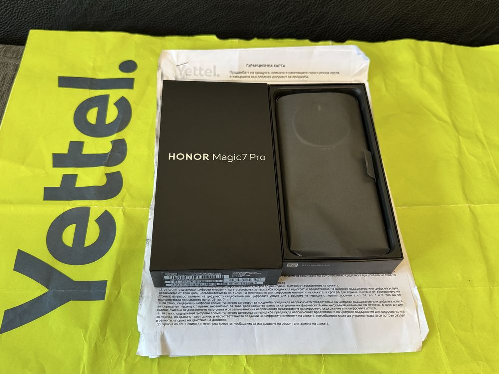 ЧИСТО НОВ 512GB Honor Magic 7 Pro 5G Yettel Гаранция 2027 г. Black