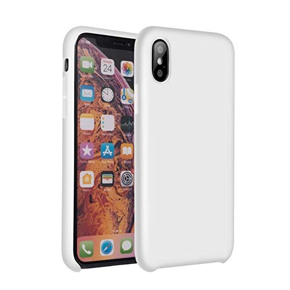 Husa pentru Iphone X alba din silicon rezistanta la socuri - premium