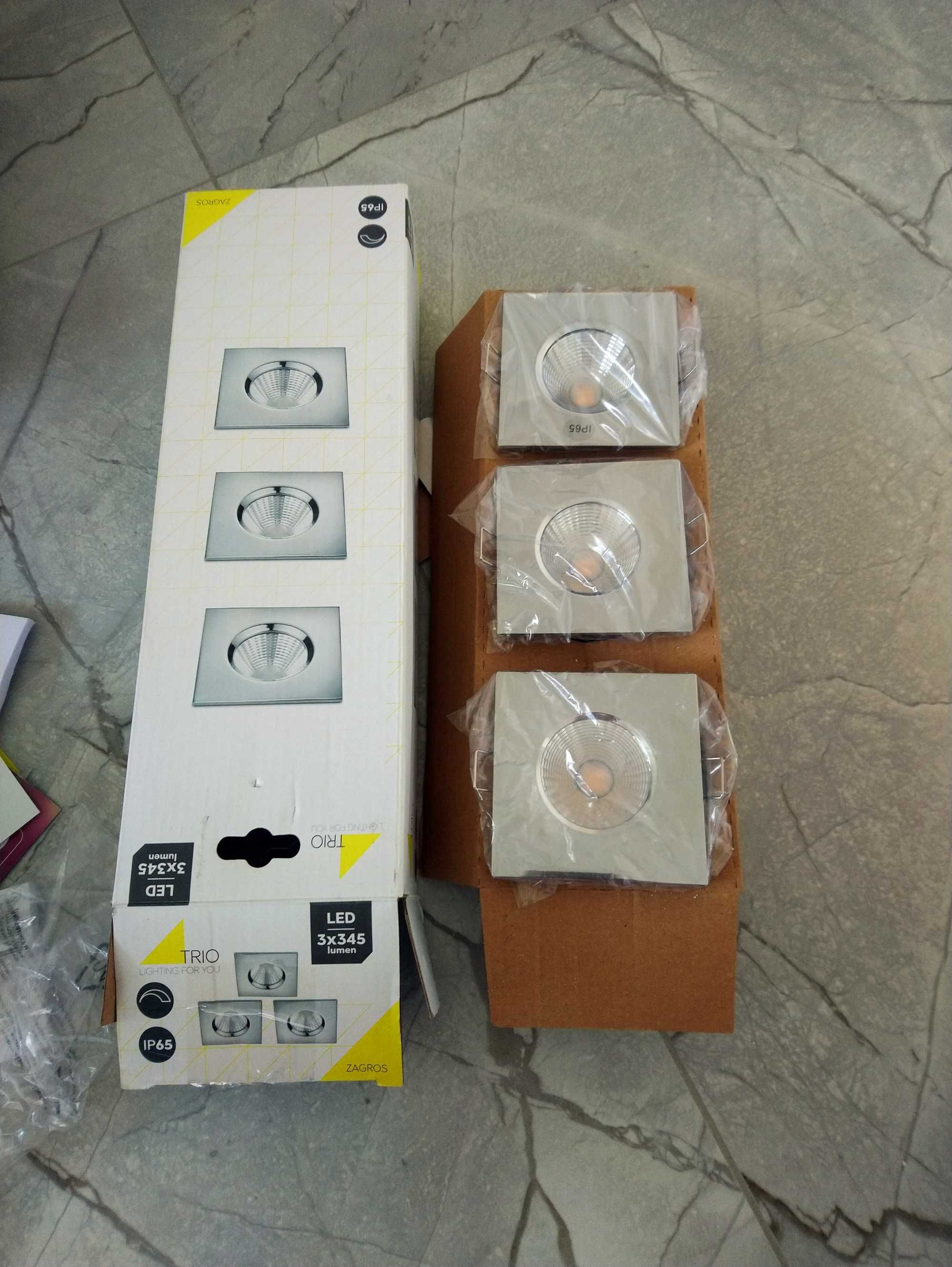 LED луни за вграждане TRIO ZAGROS - 3бр., IP65