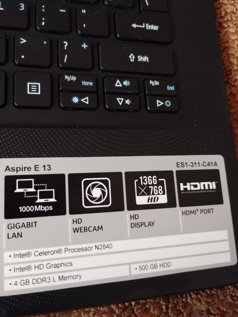 Acer aspire E 13