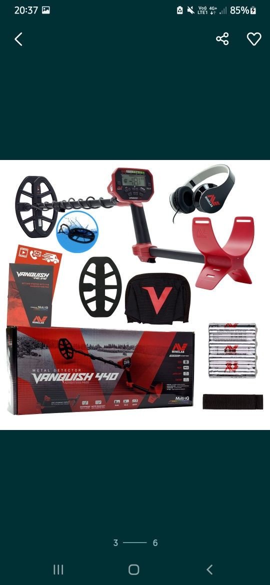 Продаётся металлискатель Minelab Vanquish 440