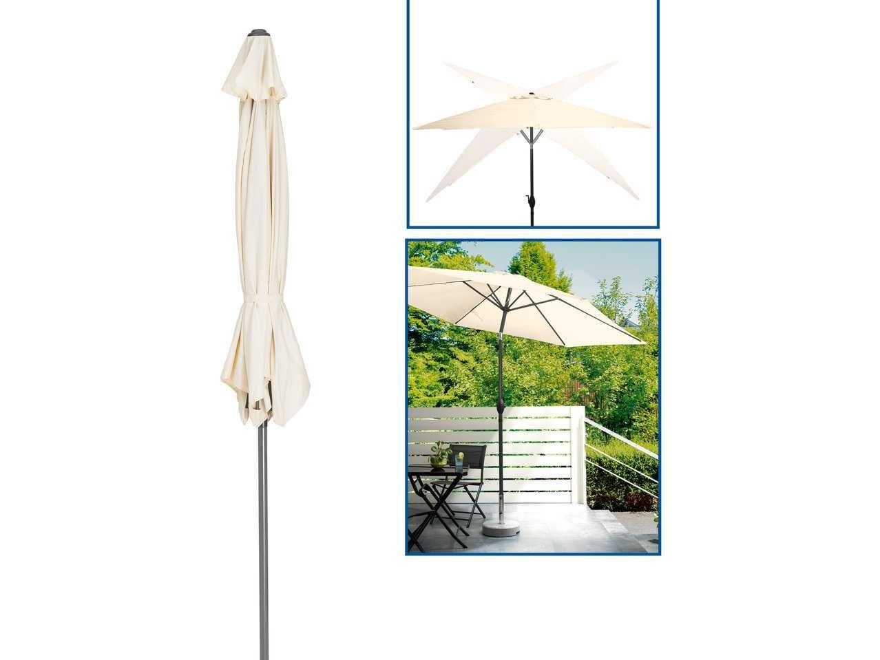 Градински чадър с манивела , Пазарен чадър 3x2.50м , Голям чадър 300см