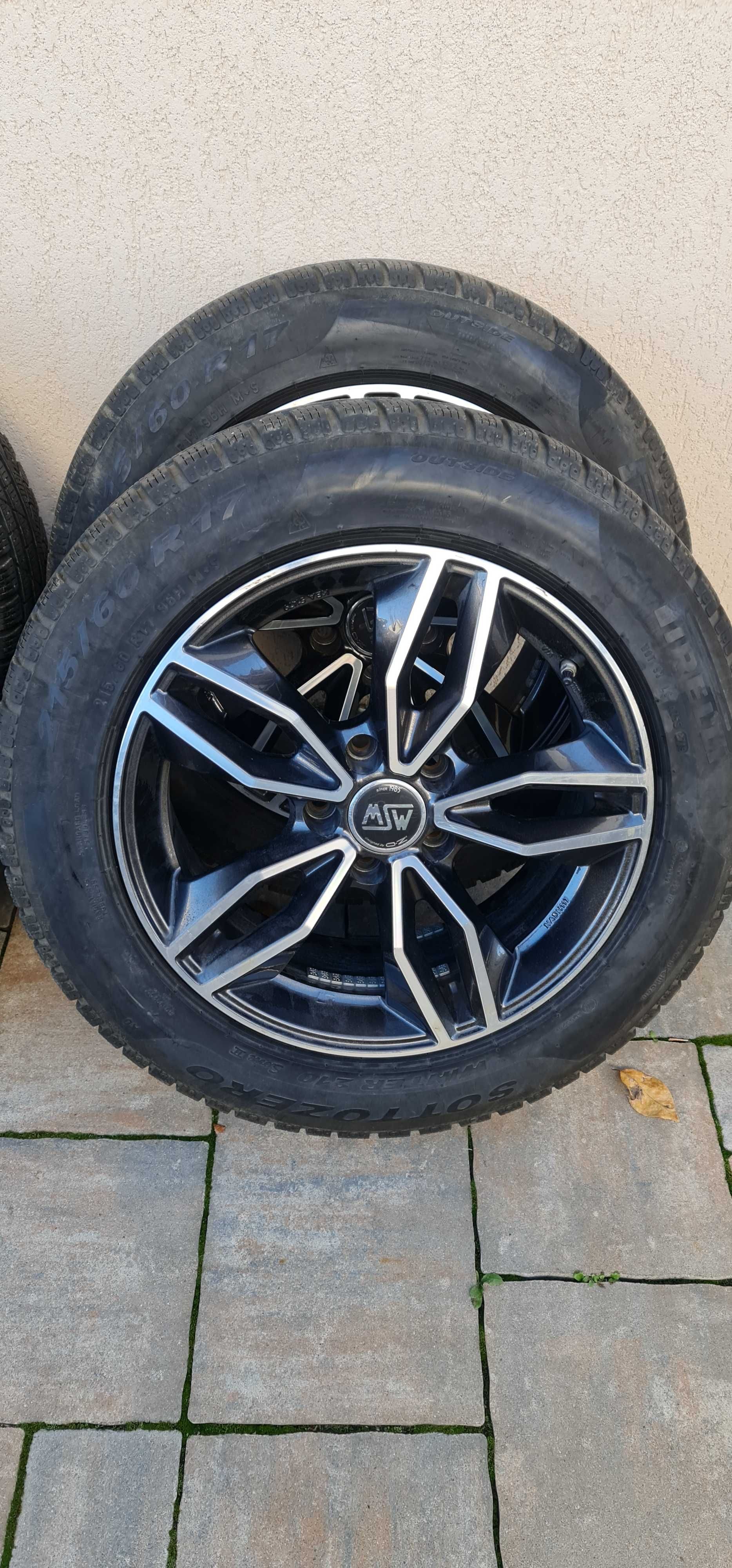 Vand 4 Cauciucuri Pirelli winter 215/60/R17 Janta aliaj MSW