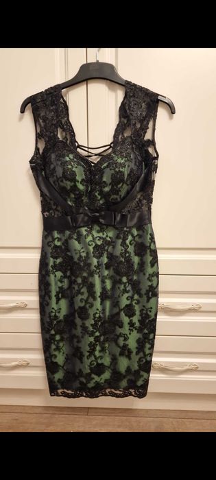 Rochie de ocazie, verde smarald White Lady, marimea S