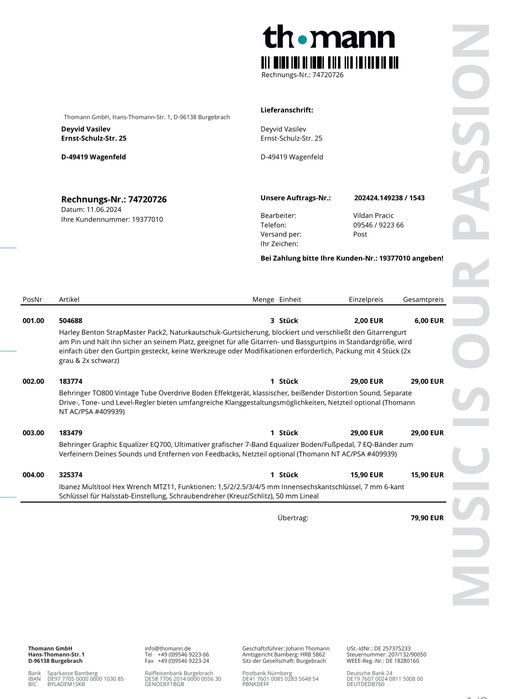 Behringer TO800 Vintage Tube Overdrive