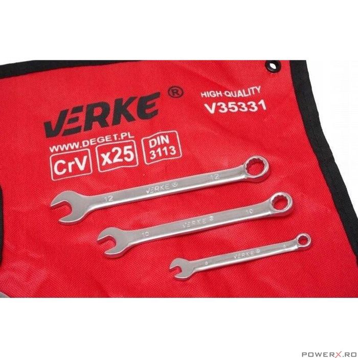 Set chei combinate, 25 piese, 6-32 mm, crom-vanadiu, Verke