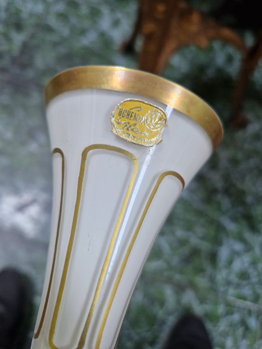 Чудесна рядка антикварна колекционерска ваза Бохемия