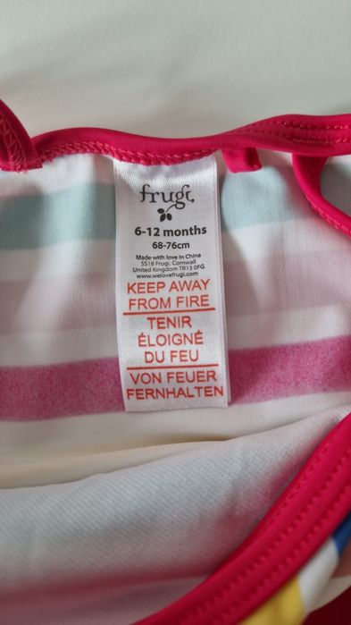 Costum de baie nou Frugi bebe fetita 6-12 luni