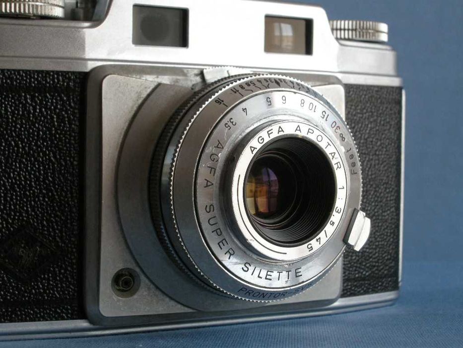 Agfa super silette cu apotar 3.5 45, aparat foto film telemetric