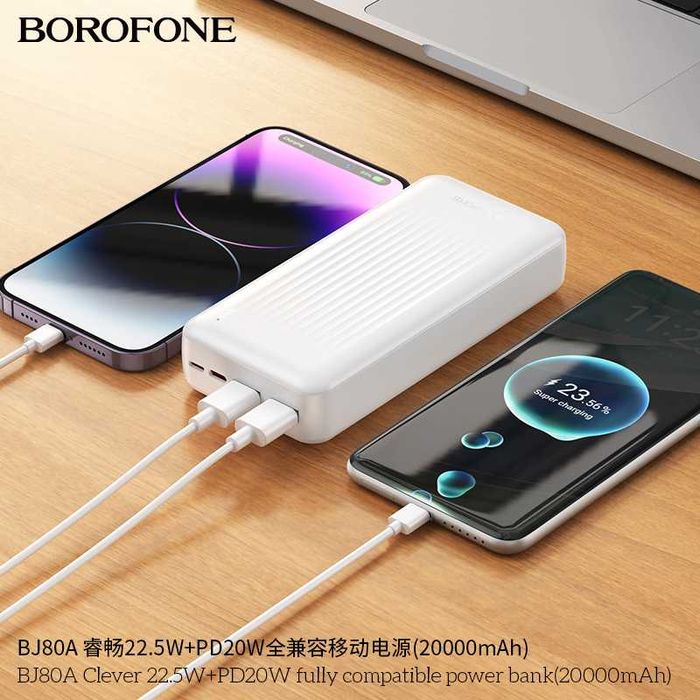 Borofone BJ80A 22.5W+PD20W Power Bank 20000mAh for Samsung iPhone 17