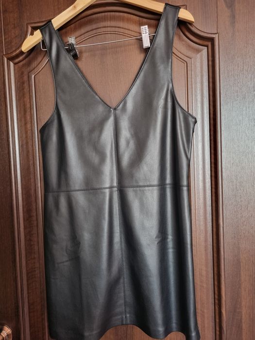 Кожаный сарафан Манго