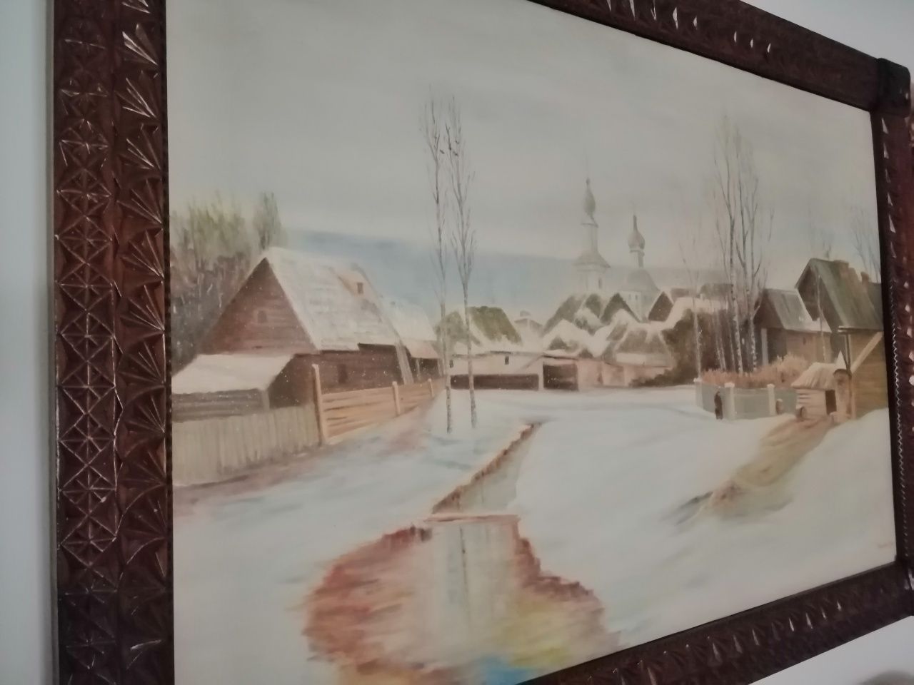 Tablou vechi, unicat, pe pânză, 1.5m/1m