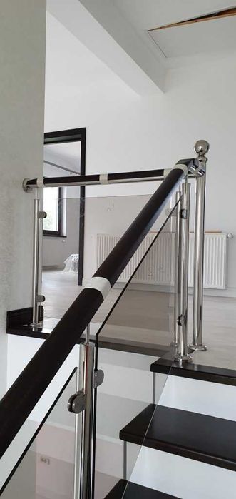 Balustrade din stica cu inox,Balustrada sticla,Balustrada inox,sticla