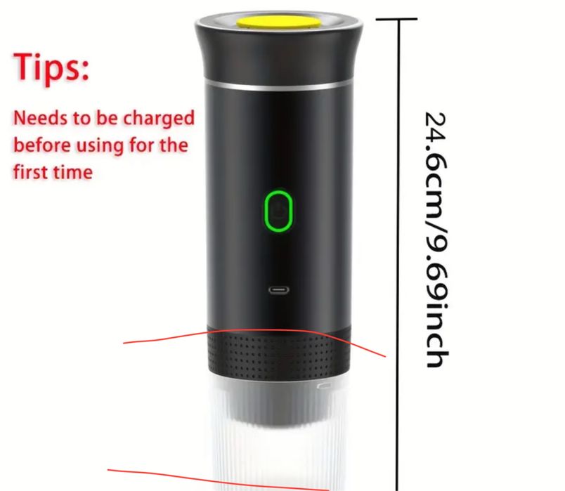 Espressor Nespreso portabil cu capsule sau cafea măcinată