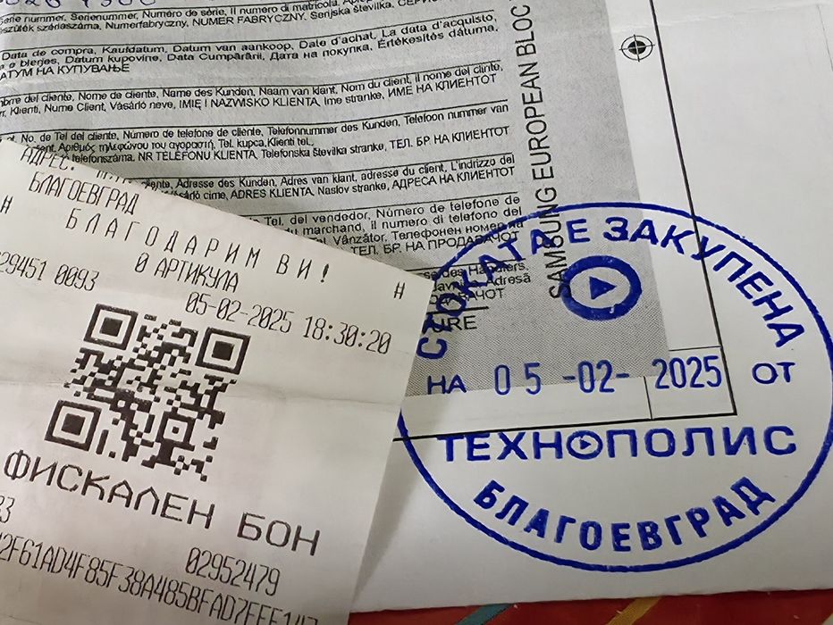 КАТО НОВ 512GB Samsung S25 Plus Гаранция Технополис 2027 S25+ Silver