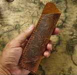 Etui piele naturală- lucrat manual
