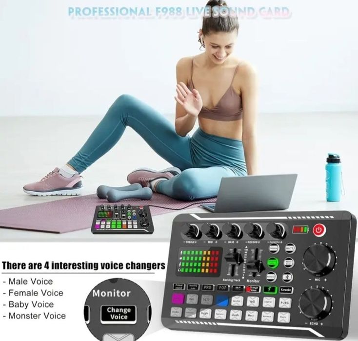 Audio Mixer cu efecte de sunet Consola DJ cu acumulator și efecte voce