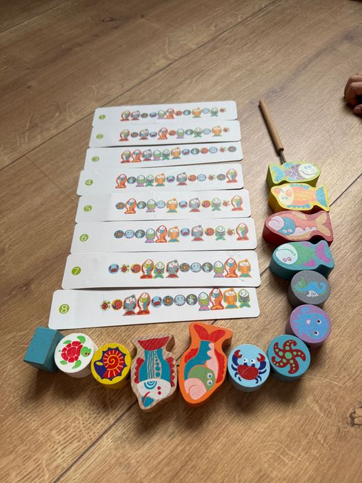 Jucărie de snuruit din lemn – set educativ pentru motricitate