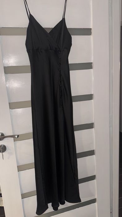 Rochie neagra zara xs satin