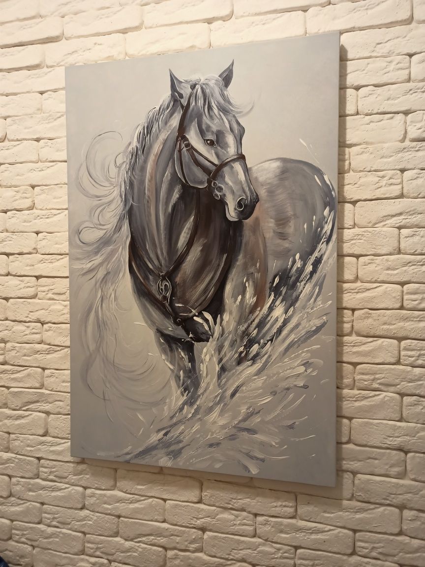 Картина Серая лошадь