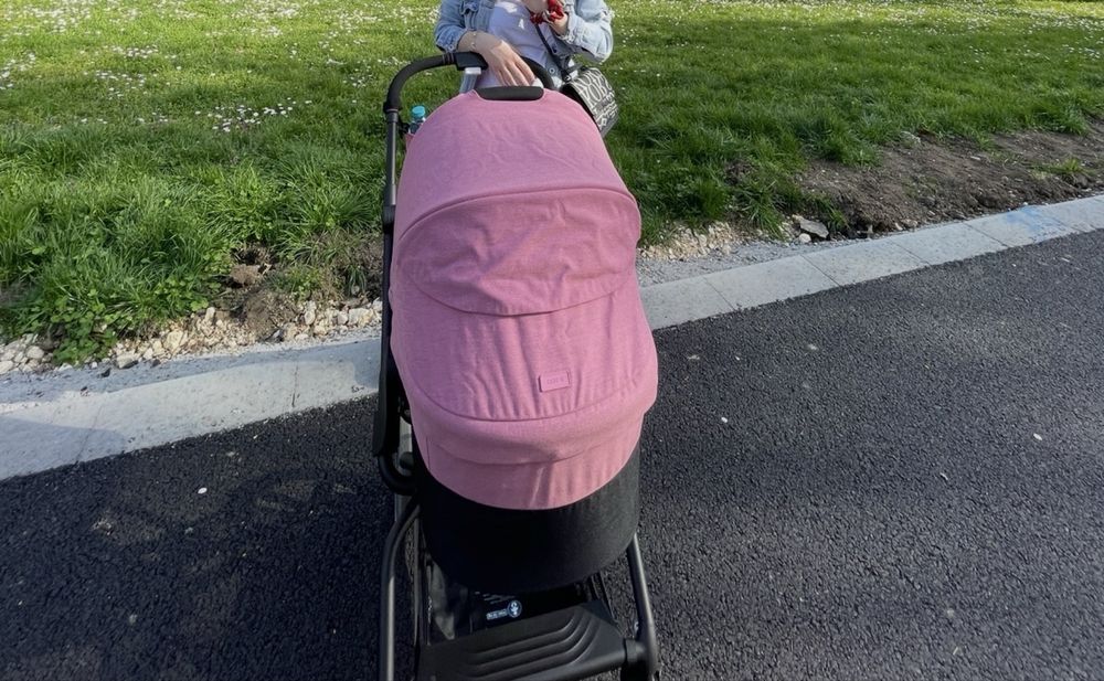 Детска количка Cybex Eezy twist s+2 със Cot S magnolia pink с адаптери