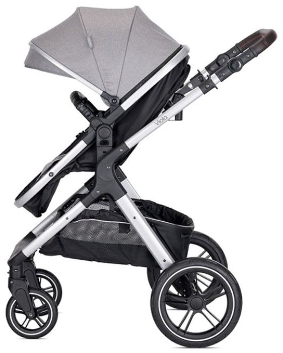 Cărucior pentru bebeluși 3 în 1 Lorelli Premium - Viola, gri