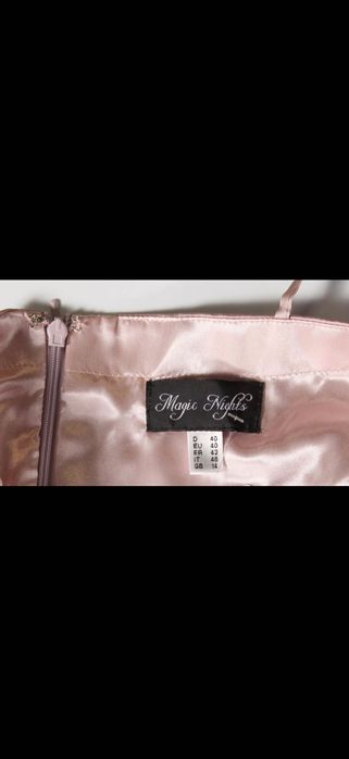 Сатенена рокля ! Бебешко розово ! Уникална !  М/Л Нова с етикет !