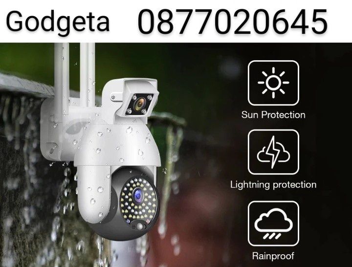 50 LED Full HD PTZ въртяща камера с 2 обектива, Аларма
