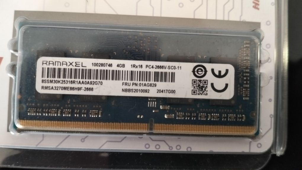 4Gb, DDR4, SO-DIMM Оригинал ОЗУ ноутбукке
