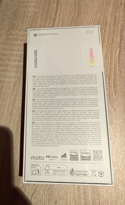 Смартфон Motorola Edge 60 Fusion, 12GB RAM, 256GB, 5G, Dual SIM