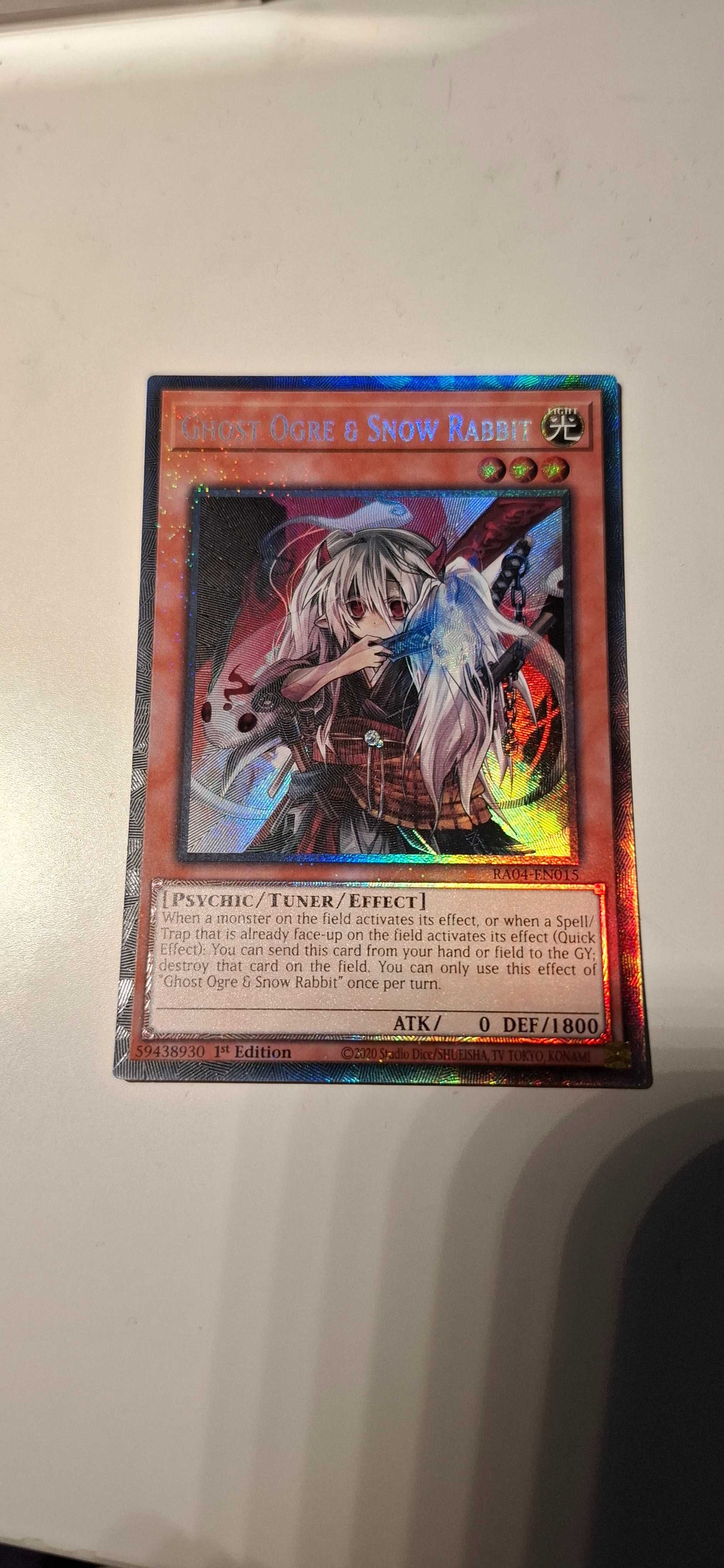 Yu gi oh карта Ghoust Ogre & Snow Rabbit 1st edition psa 9