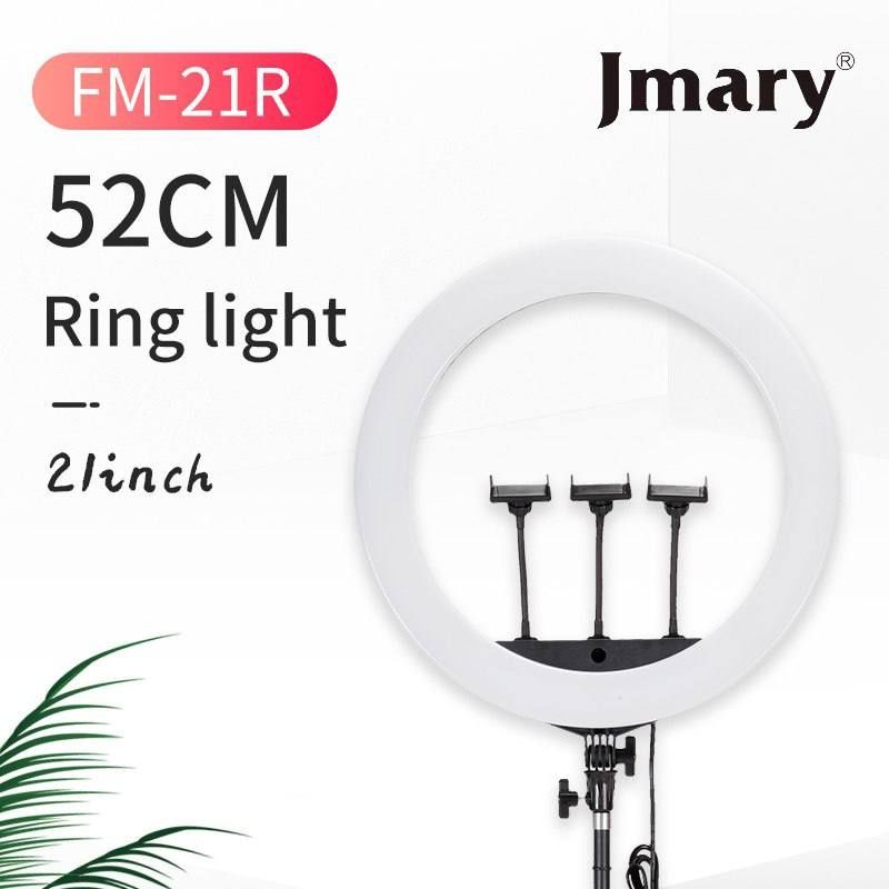 LED halqali chiroq Jmary FM-R14 35 sm (Qora) - ko'p funksiyali halqali